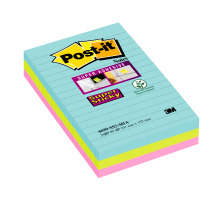 POST-IT Super Sticky Notes 152x101mm Miami, 3 Farben 3x90 Blatt, 46903SSMI