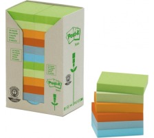 POST-IT Haftnotizen Recycling 51x38mm 6-farbig, 24x100 Blatt, 653-1RPT