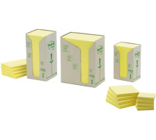 POST-IT Haftnotizen Recycling 51x38mm gelb, 24x100 Blatt, 653-1T