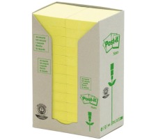 POST-IT Haftnotizen Recycling 51x38mm gelb, 24x100 Blatt, 653-1T