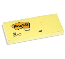 POST-IT Block 38x51mm gelb/100 Blatt 3 Stck, 653Y