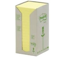 POST-IT Haftnotizen Recycling 76x76mm gelb, 16x100 Blatt, 654-1T