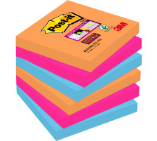 POST-IT Super Sticky Bangkok 76x76mm 3-farbig ass./90 Blatt, 654-6SS-E