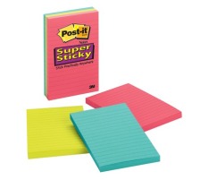 POST-IT Block Super Sticky 102x152mm 3-farbig ass.,3x90Bl.,liniert, 660-3SSUC