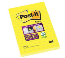 POST-IT Block Super Sticky 102x152mm gelb/75 Blatt, liniert, 660-S