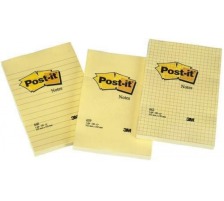 POST-IT Haftnotizen 152x102mm gelb, 100 Blatt, kariert, 662Y