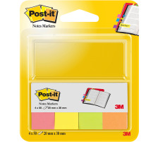 POST-IT Page Marker 20x38mm neon 4x50 Streifen, 670-4N