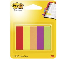 POST-IT Page Marker 12,7x44,4mm 5 Farben 5x50 Streifen, 670-5JA