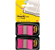 POST-IT Index 2er Set 25,4x43,2mm neon pink 2x50 Stck, 680-BP2