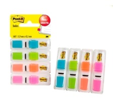 POST-IT Index Tabs Clear 43.2x11.9mm 4-farbig/4x35 Tabs, 683-4ABX