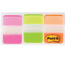 POST-IT Index Strong 25,4x38mm 3-farbig/3x22 Tabs pink, neon grn, orange, 686-PGO