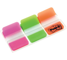 POST-IT Index Strong 25,4x38mm 3-farbig/3x22 Tabs pink, neon grn, orange, 686-PGO