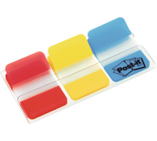 POST-IT Index Strong 25,4x38mm 3-farbig/3x22 Tabs rot, gelb, blau, 686-RYB