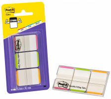 POST-IT Index STRONG Disp. 25,4x38mm lila,grn,orange 3 Stck, 686L-PGO