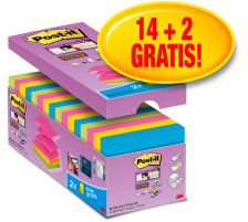 POST-IT Super Sticky Z-Notes 76x76mm 14+2 gratis 90 Blatt, R330SSVP