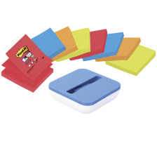 POST-IT Super Sticky Z-Notes 76x76mm Dispenser 4 Farben 8x90 Blatt, VAL-8BP