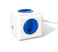 POWERCUBE Socket extend blue 4xT.13 2xUSB 5V 2.1A, 66.789