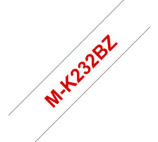 PTOUCH Band, nicht lam. rot/weiss zu PT-65/75/85/110 8m x 12 mm, MK-232BZ