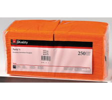 QUALITY Servietten Party 24x24cm orange 250 Stck, 992150