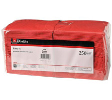 QUALITY Servietten Party 24x24cm rot 250 Stck, 992170