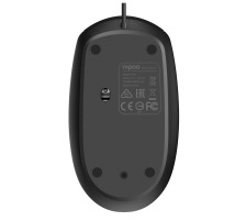 RAPOO N100 wired Optical Mouse Black, 18050