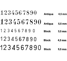 REINER Nummernstempel Block 5,5mm, B6K/5,5