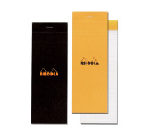 RHODIA Notizblock schwarz 74x210mm kariert 80 Blatt, 82009