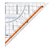 ROTRING Geo-Dreieck Centro 23cm transparent, mit Griff, S0903950