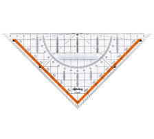 ROTRING Geo-Dreieck Centro 23cm transparent, mit Griff, S0903950