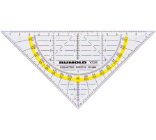 RUMOLD Geodreieck 16cm farbig/transp., 1026