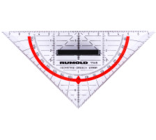 RUMOLD Geodreieck 16cm farbig/transp., 1146