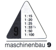 RUMOLD Dreikant-Massstab 150 30cm 9 Maschinenbau 9, 150/9/30