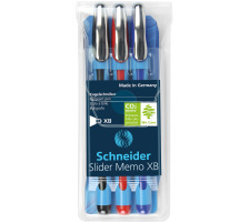 SCHNEIDER Stylo  bille Slider Memo XB ass. tui 3 pcs., 150293