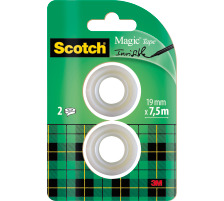 SCOTCH Magic Tape 810 19mmx7,5m transparent 2 Rollen, 8-1975R2