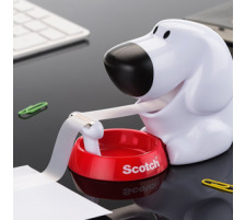 SCOTCH Dispenser Hund weiss inkl.1 Rol.Magic 810 19mmx7.5m, C31