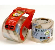 SCOTCH Verpackungsband Promo 50mmx20m transp., mit Abroller 2 Rollen, E5020D-P