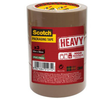 SCOTCH Verpackungsband 50mmx66m braun 3 Rollen, HV.5066.T