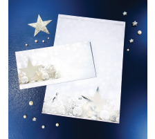 SIGEL Design Paper White Stars 90g,25 Stck, DP013/W