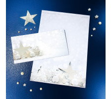 SIGEL Design Paper White Stars 90g,25 Stck, DP013/W