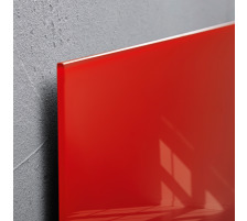 SIGEL Tableau magntique en verre rouge 120x780x15mm, GL104