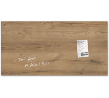 SIGEL Glas-Magnetboard Natural-Wood 910x460x15mm, GL258