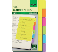 SIGEL TabMarker Notes 6 Farben 98x148mm, HN205