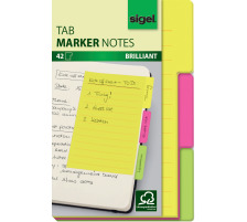 SIGEL TabMarker Notes 3 Farben 98x148mm, HN206