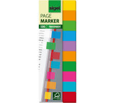 SIGEL Haftmarker Film Multicolor 10 Farben,44x12,5mm,500 BL, HN684