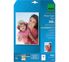 SIGEL InkJet Fotopapier A4 260g,glossy, weiss 20 Blatt, IP677