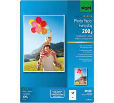 SIGEL InkJet Fotopapier A4 200g,glossy, weiss 50 Blatt, IP711