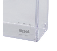 SIGEL Visitenkarten-Box transp.,fr 100 Karten 86x55mm, VA110