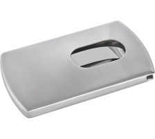 SIGEL Visitenkarten-Etui Snap Edelstahl,12 ST.silber, VZ120