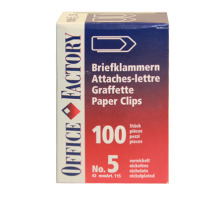 SMART OFFICE Broklammern Gr.5 vernickelt, 43mm 100 Stk., 115