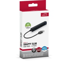 SPEEDLINK SNAPPY SLIM USB HUB 2.0 4-Port black, SL140000B